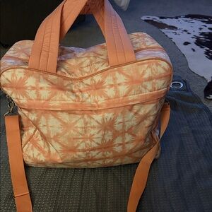 Orange Tie-Dye Quilted Bag